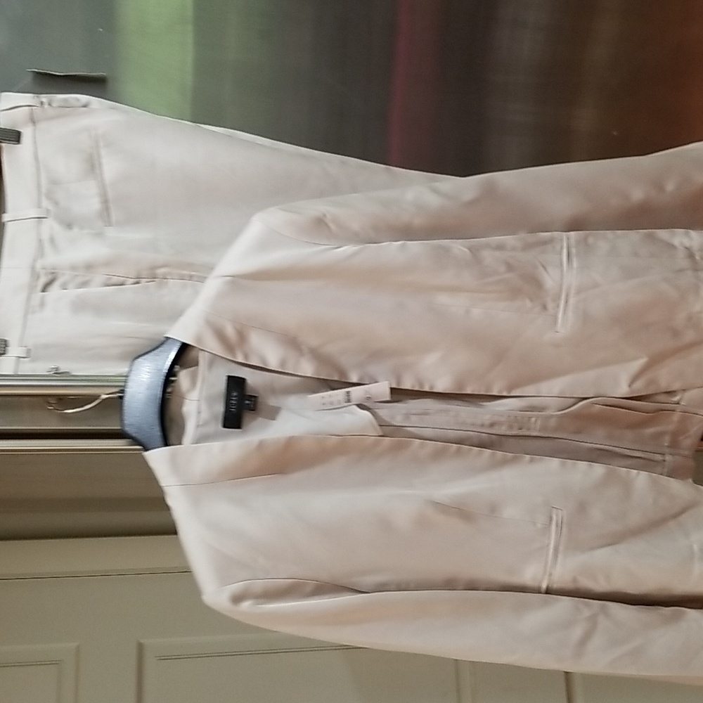 NWT sand color cupro pants sz 6/jacket sz 8 J Crew gorgeous
